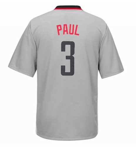Houston Rockets #3 Chris Paul New Gray Short-Sleeved Stitched Adidas Revolution 30 Swingman Jersey - Zenithce