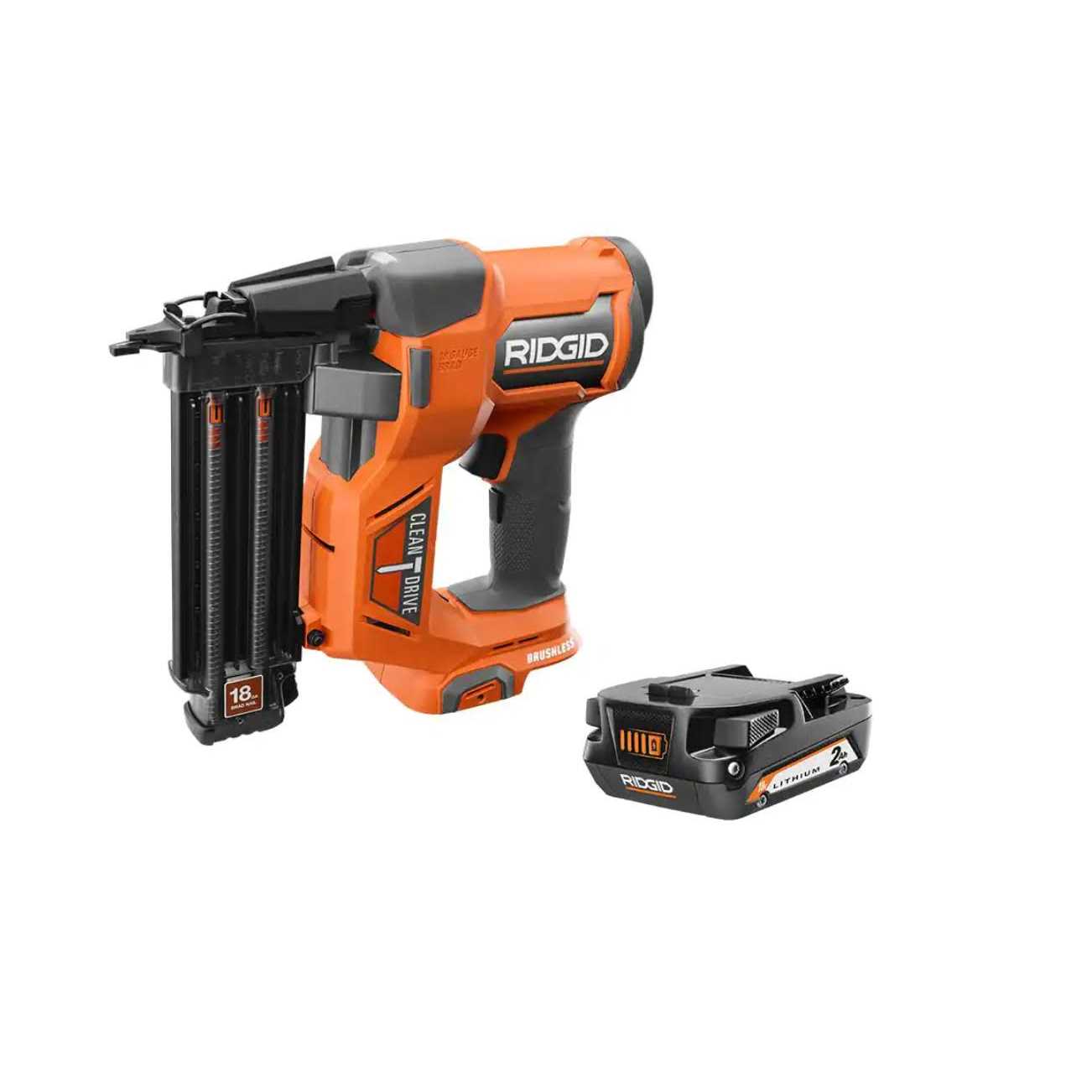 RIDGID 18V Brushless Cordless 18-Gauge 2-1/8 in. Brad Nailer 18V - Zenithce