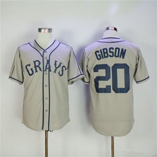 Homestead Grays #20 Josh Gibson Gray Stitched Baseball Jersey - Zenithce