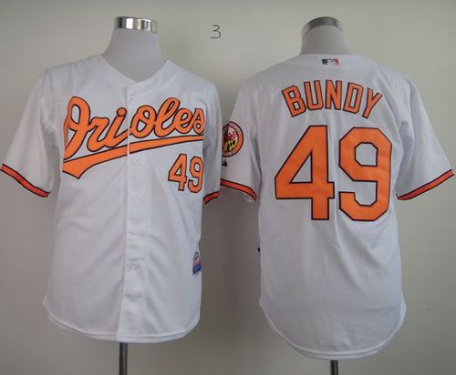 Orioles #49 Dylan Bundy White Cool Base Stitched Jersey - Zenithce