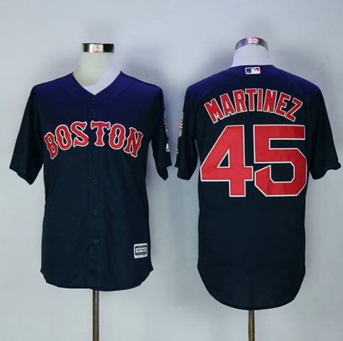 Red Sox #45 Pedro Martinez Navy Blue New Cool Base Stitched Jersey - Zenithce