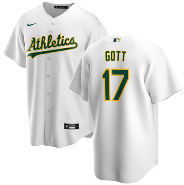 Oakland Athletics #17 Trevor Gott White Cool Base Stitched Jersey - Zenithce