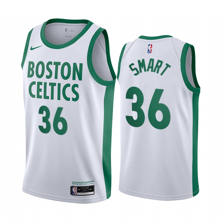Celtics #36 Marcus Smart White Swingman 2020-21 City Edition Jersey - Zenithce