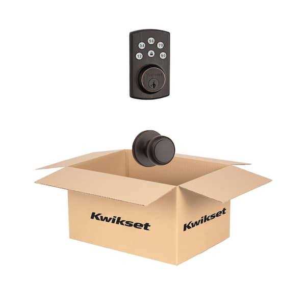 Kwikset Powerbolt2 Single Cylinder Electronic Deadbolt Featuring Smartkey Security and Balboa Passage Lever - Zenithce