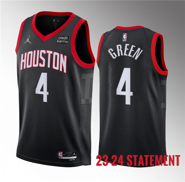 Houston Rockets #4 Jalen Green Black 2023 Statement Edition Stitched Jersey - Zenithce