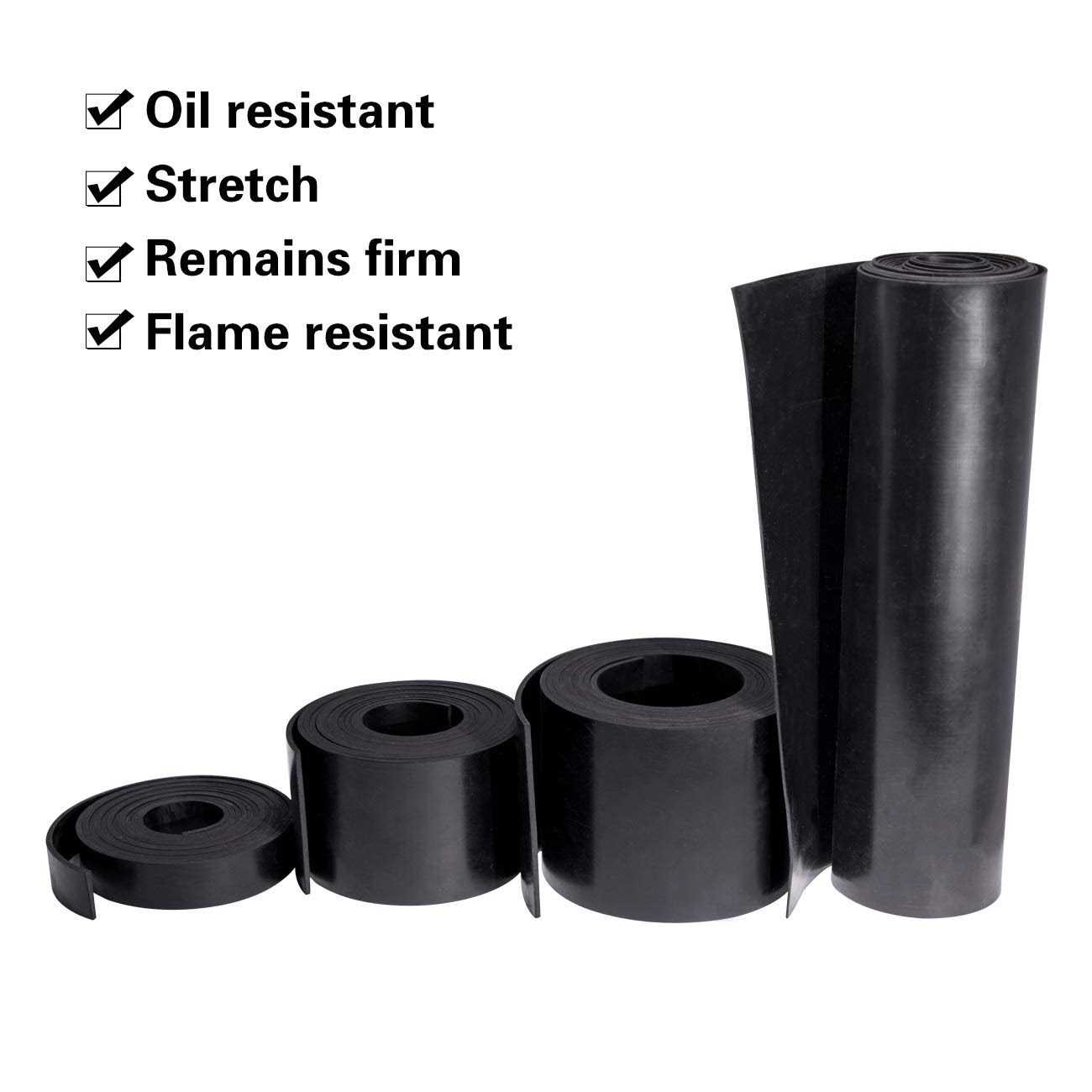 Torrami Neoprene Rubber Sheet Roll 18 Inch Thick x Wide x 24 Inch Long for Diy Gaskets - Zenithce