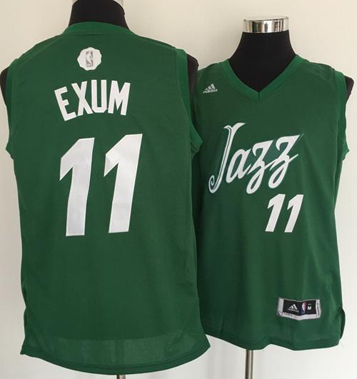 Utah Jazz #11 Dante Exum adidas Green 2016 Christmas Day Stitched Swingman Jersey - Zenithce
