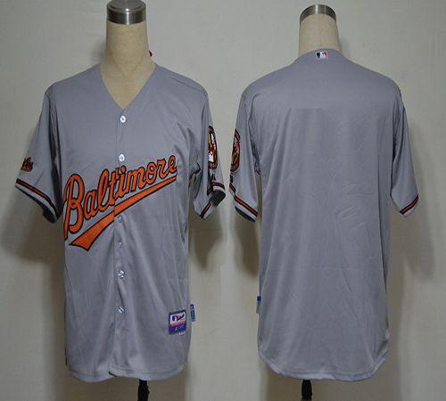 Orioles Blank Grey Cool Base Stitched Jersey - Zenithce