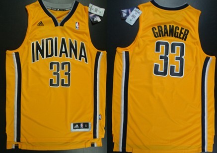 Indiana Pacers #33 Danny Granger Revolution 30 Swingman Yellow Jersey - Zenithce
