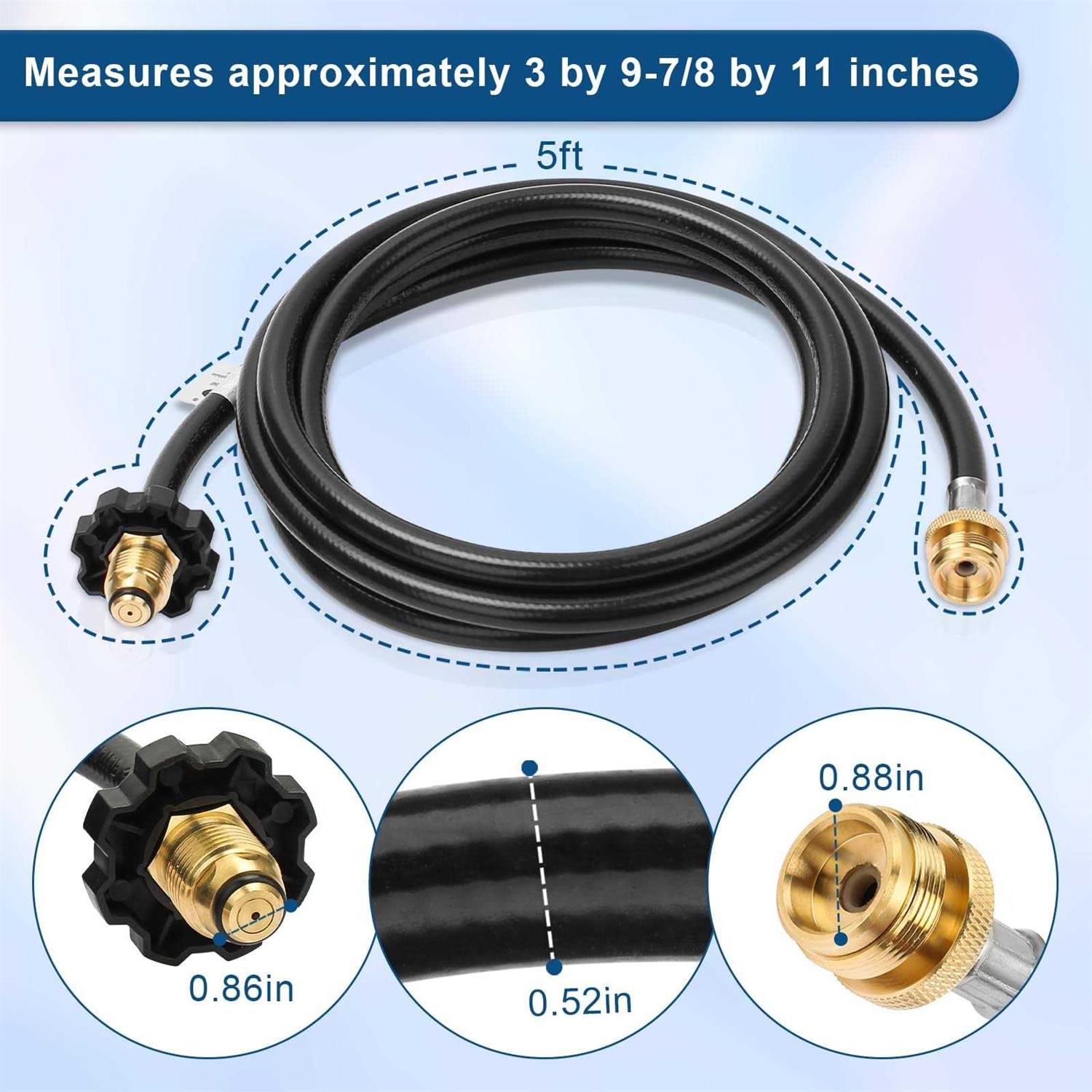 F273704 Propane Heater Adapter 10-ft Hose Assembly Compatible With Mr.Heater Big Buddy Series - Zenithce