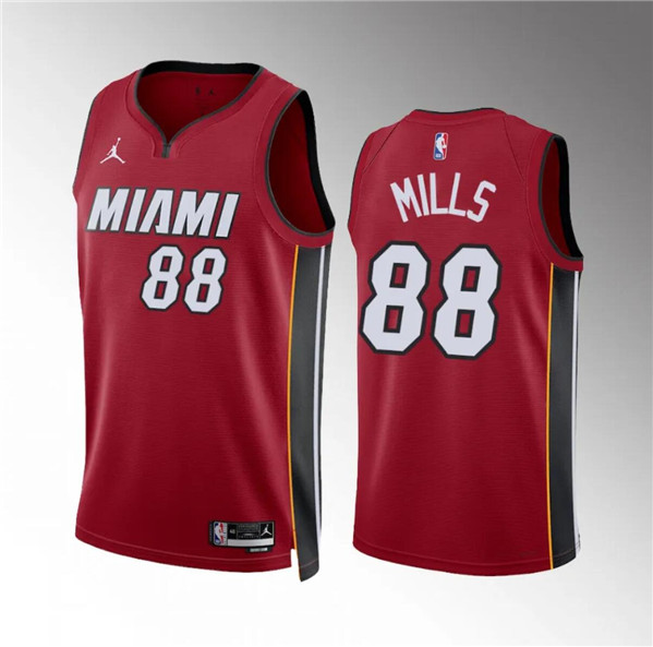 Miami Heat #88 Patrick Mills Red Statement Edition Stitched Jersey - Zenithce