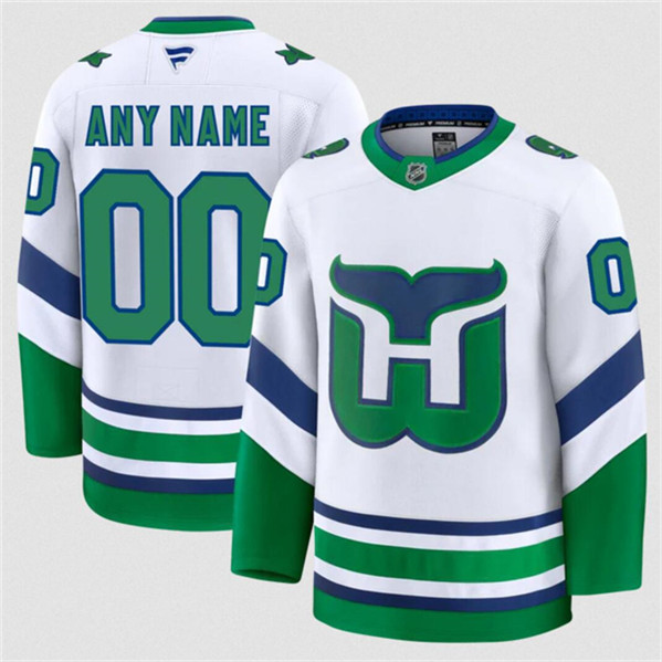 Carolina Hurricanes Custom White 2024-25 Throwback Stitched Jersey - Zenithce