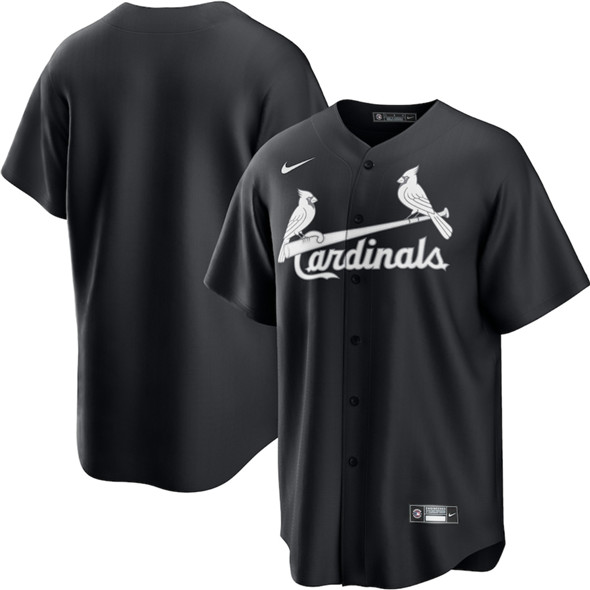 St. Louis Cardinals Blank Black Lights Out Limited Stitched Jersey - Zenithce