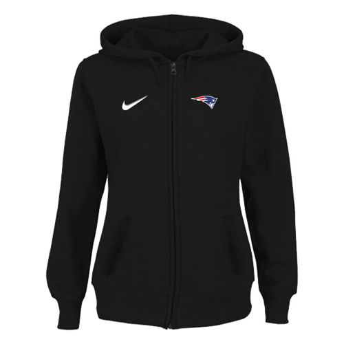 Women's New England Patriots Stadium Rally Full Zip Hoodie Black - Zenithce