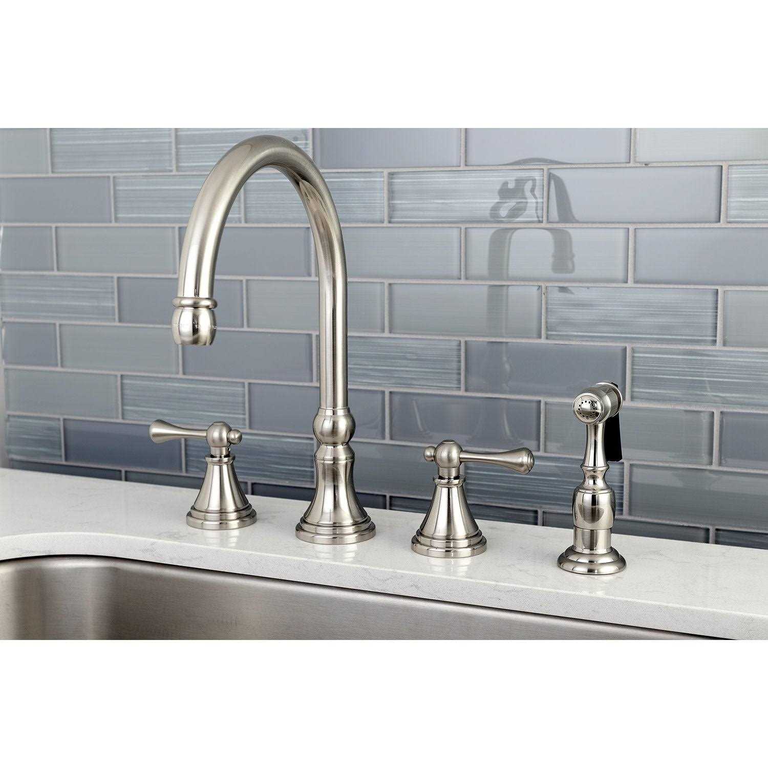 Kingston Brass Governor KS2792BLBS Widespread Kitchen Faucet - Zenithce