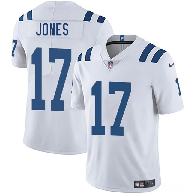 Indianapolis Colts #17 Daniel Jones White 2025 Vapor Limited Stitched Jersey - Zenithce