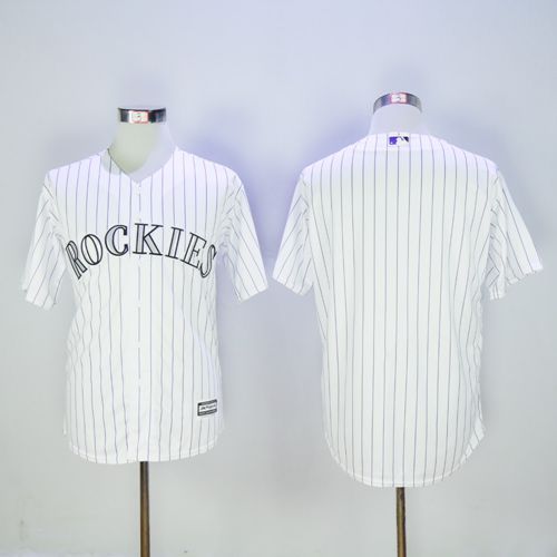 Rockies Blank White New Cool Base Stitched Jersey - Zenithce