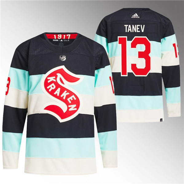 Seattle Kraken #13 Brandon Tanev Deep Sea Blue 2024 Winter Classic Primegreen Stitched Jersey - Zenithce
