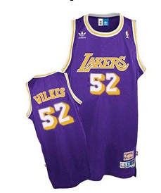 Los Angeles Lakers #52 Jamaal Wilkes White Swingman Throwback Jersey - Zenithce