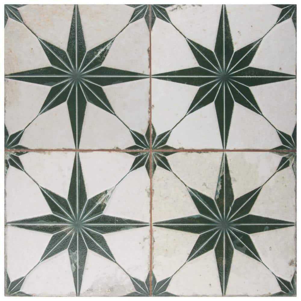 SomerTile Kings Star 17-5/8×17-5/8 Ceramic Floor/Wall Tile - Zenithce