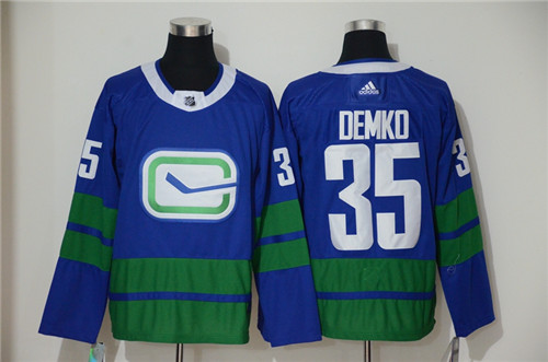 Vancouver Canucks #35 Thatcher Demko Blue Stitched Jersey - Zenithce
