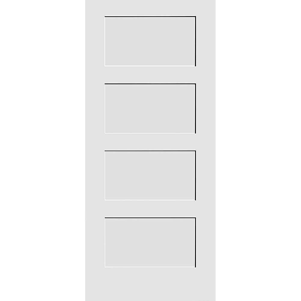 Primed 4 Panel Interior Shaker Door Slab Trimlite - Zenithce
