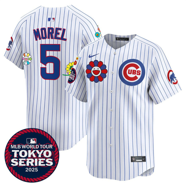 Chicago Cubs #5 Christopher Morel White 2025 Tokyo Series Limited Stitched Jersey - Zenithce