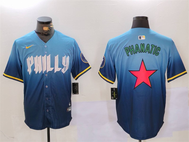 Philadelphia Phillies Phanatic Blue City Connect Limited Stitched Jersey - Zenithce