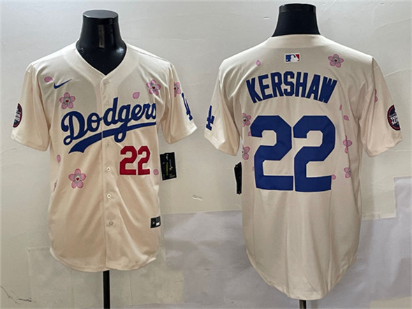 Los Angeles Dodgers #22 Clayton Kershaw Cream 2025 Tokyo Series Limited Stitched Jersey - Zenithce