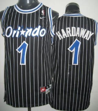 Orlando Magic #1 Penny Hardaway Black Swingman Throwback Jersey - Zenithce