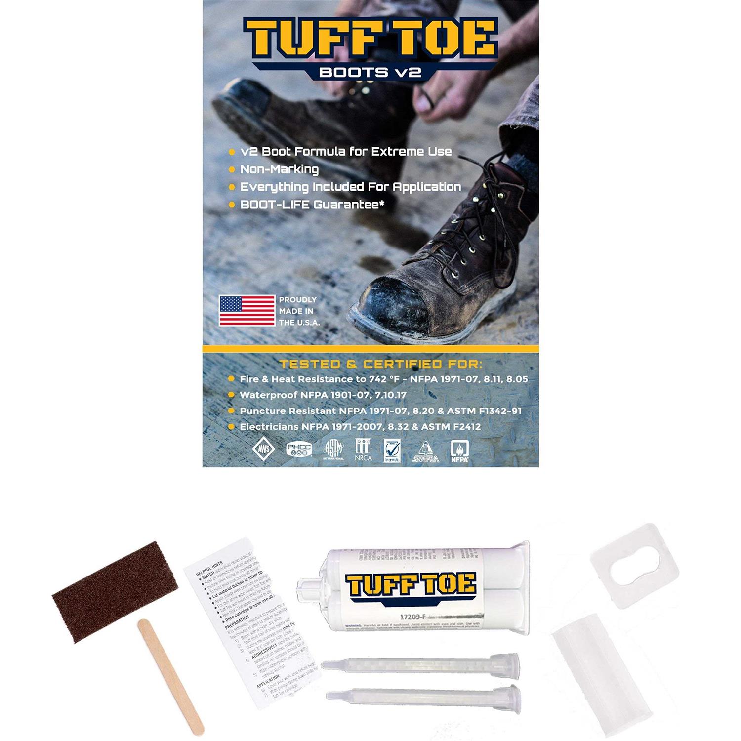 Tuff Toe Boot V2 Heavy Duty Protector Work Shoe Guard/Liquid Epoxy Shoe Repair Glue Adhesive - Zenithce