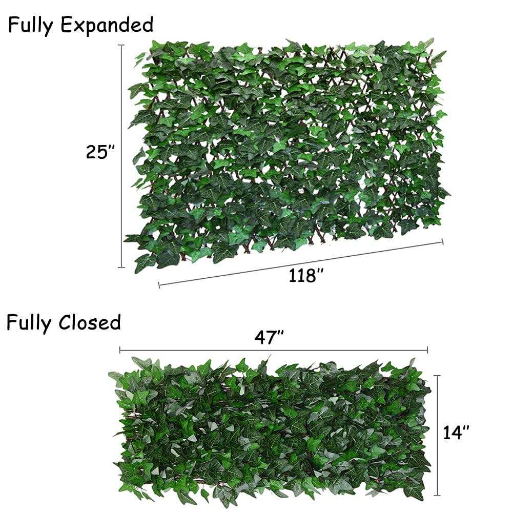 GLANT Expandable Fence Privacy Screen for Balcony Patio Outdoor,Decorative Faux Ivy Fencing Panel,Artificial Hedges - Zenithce