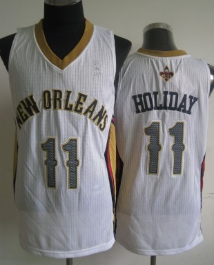 New Orleans Pelicans #11 Jrue Holiday White Swingman Jersey - Zenithce