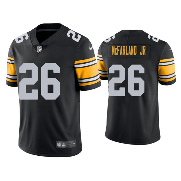 Pittsburgh Steelers #26 Anthony McFarland Jr Black Vapor Untouchable Limited Stitched Jersey - Zenithce