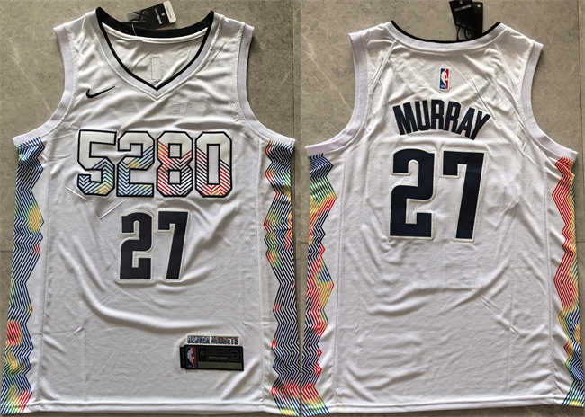 Denver Nuggets #27 Jamal Murray White 2024 City Edition Stitched Jersey - Zenithce