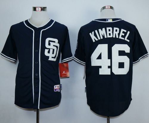 Padres #46 Craig Kimbrel Dark Blue Alternate 1 Cool Base Stitched Jersey - Zenithce