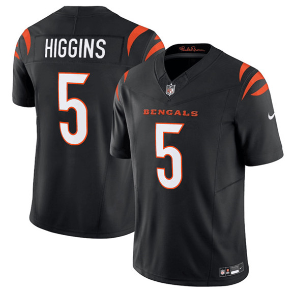 Cincinnati Bengals #5 Tee Higgins Black F.U.S.E. Vapor Untouchable Limited Football Stitched Jersey - Zenithce