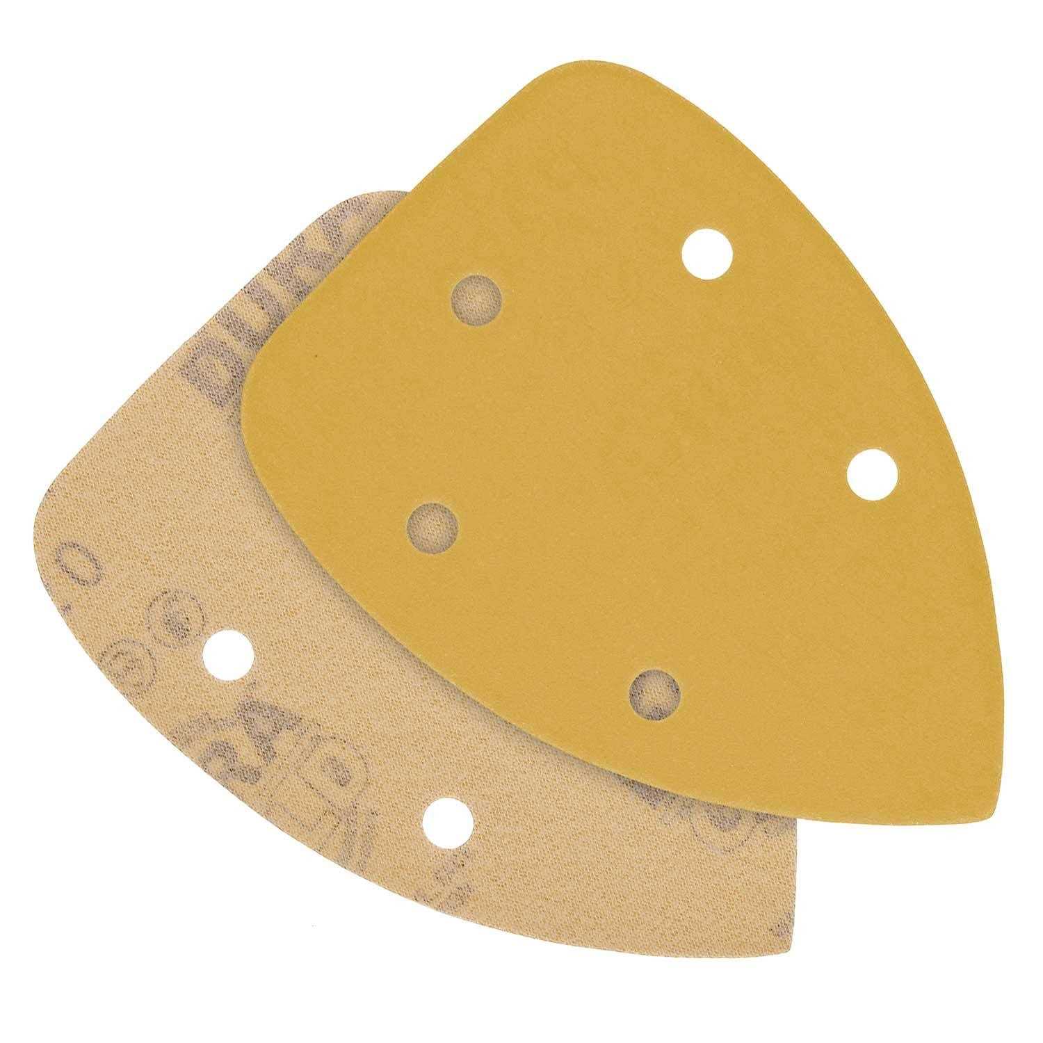 Dura-gold Grit 5-Hole Hook & Loop Sanding Sheets for Mouse Sanders - Zenithce