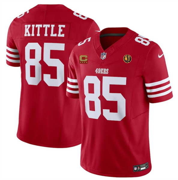 San Francisco 49ers #85 George Kittle Red 2023 F.U.S.E. With 4-Star C Patch And John Madden Patch Vapor Limited Stitched Jersey - Zenithce