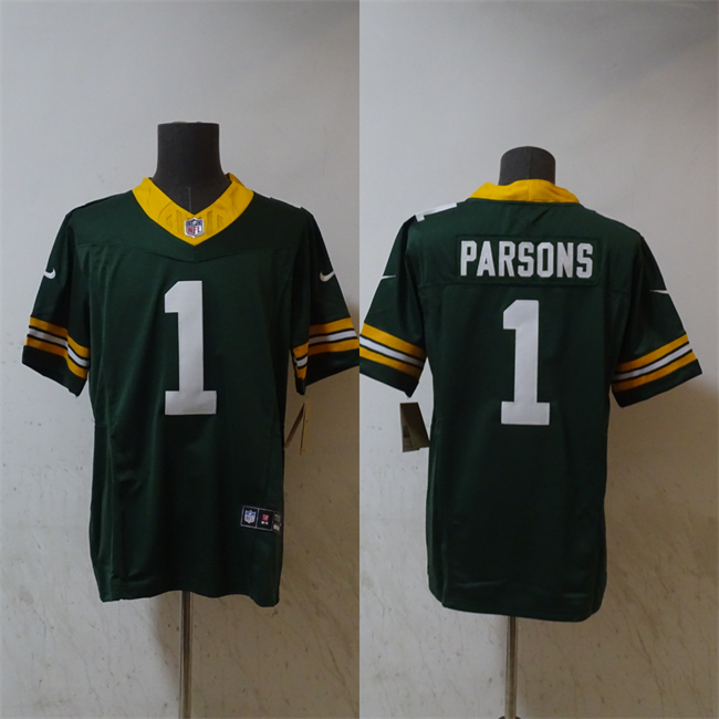 Green Bay Packers #1 Micah Parsons Green Vapor 2025 F.U.S.E. Limited Stitched Jersey - Zenithce