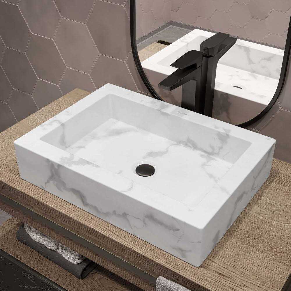 Swiss Madison Voltaire Ceramic Rectangle Vessel Sink SM-VS282MB - Zenithce