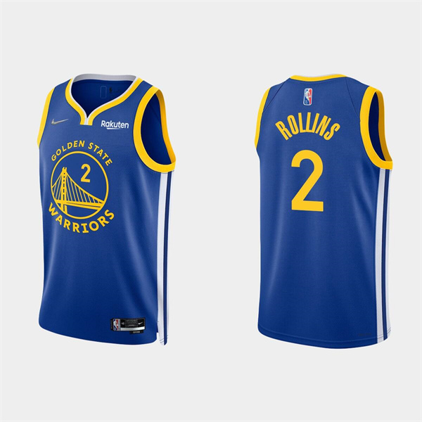 Golden State Warriors #2 Ryan Rollins 2022 Royal Stitched Jersey - Zenithce