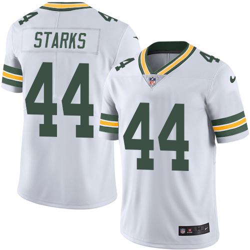 Packers #44 James Starks White Stitched Limited Rush Nike Jersey - Zenithce