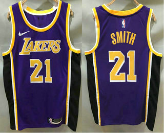 Los Angeles Lakers #21 JR Smith Purple 2020 Swingman Printed Jersey - Zenithce