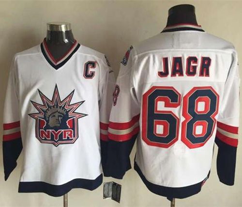 Rangers #68 Jaromir Jagr White CCM Statue Of Liberty Stitched Jersey - Zenithce
