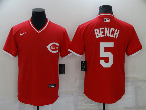 Cincinnati Reds #5 Johnny Bench Red Stitched Baseball Jersey - Zenithce
