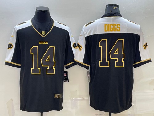 Buffalo Bills #14 Stefon Diggs Black Gold Thanksgiving Vapor Untouchable Limited Stitched Jersey - Zenithce
