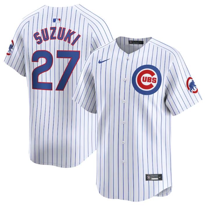 Chicago Cubs #27 Seiya Suzuki White 2024 Home Limited Stitched Jersey - Zenithce