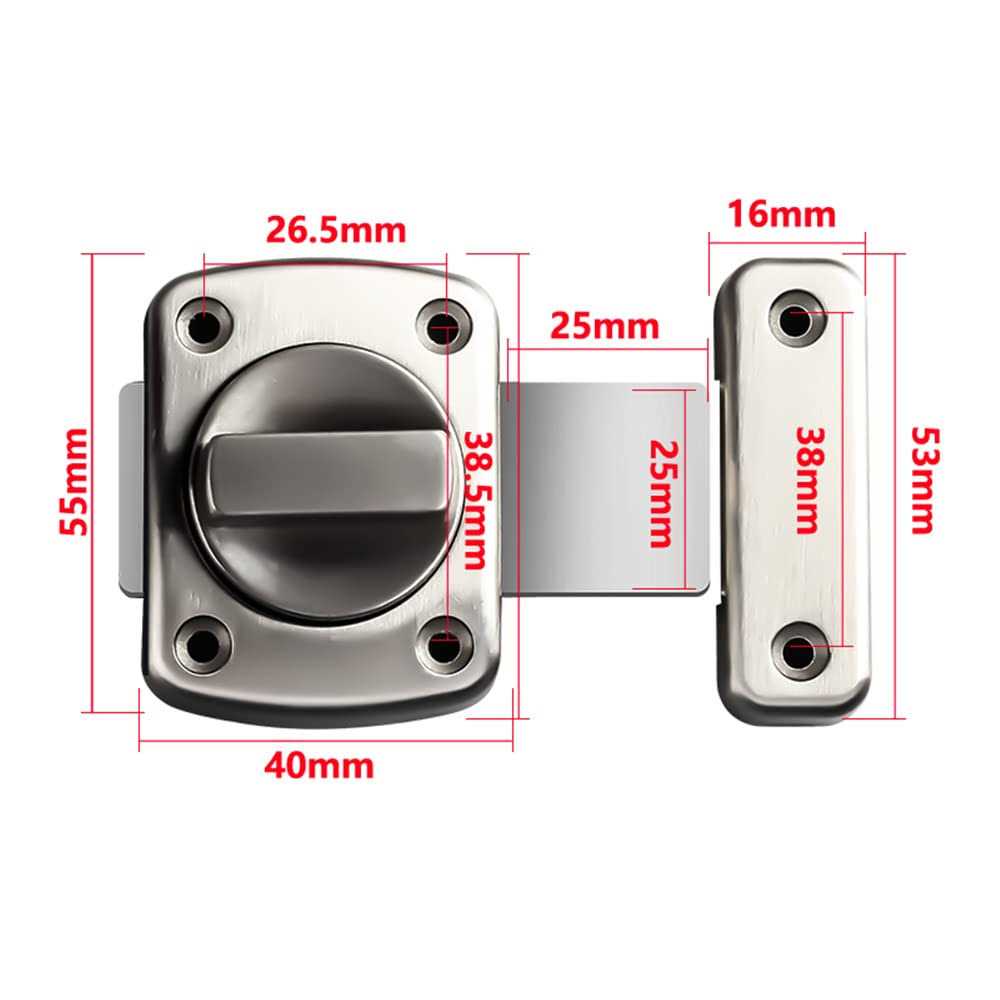 Security Door Hinges Stainless Steel 4 inch with 5/8 inch Radius - Zenithce