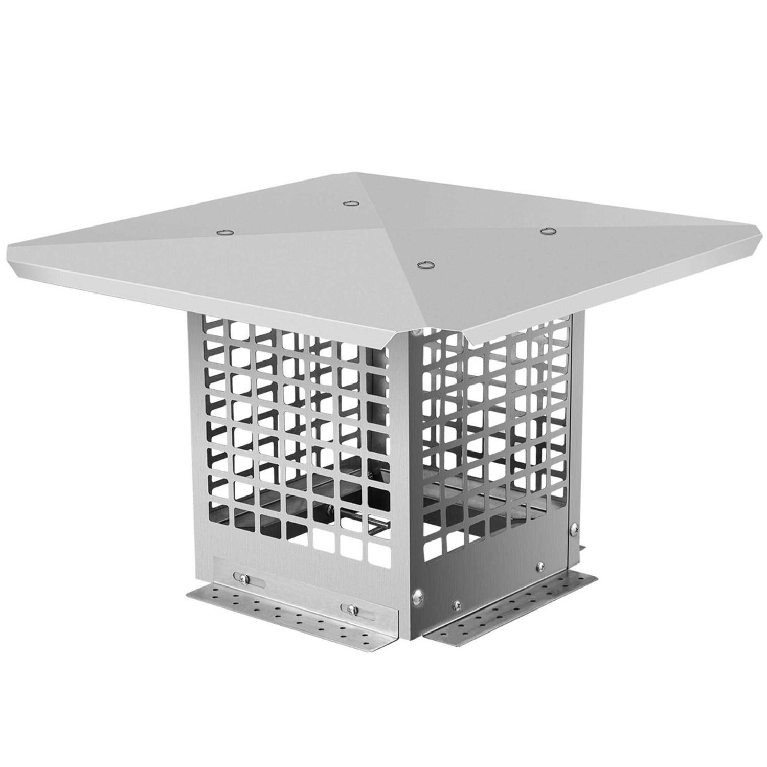 VEVOR Chimney Cap Flue Caps 304 Stainless Steel Fireplace Chimney Cover - Zenithce